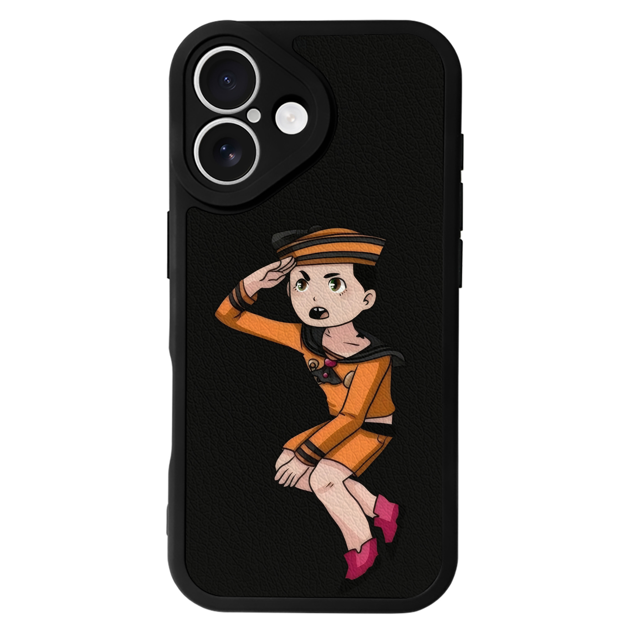 （画像用） ジョジョの奇妙な冒険 東方定助 JoJo's Bizarre Adventure Higashikata Josuke 【iPhone 16シリーズ対応】シリコンスマホケース（レザー調） 材質：シリコン